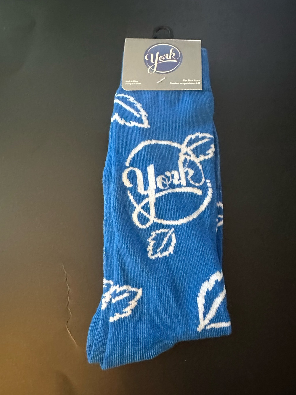 York blue socks, Size 6-12. NWT. Unisex.